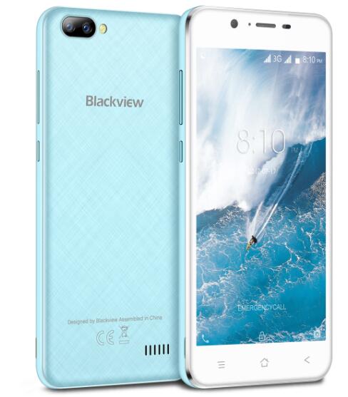 （SY-AEPJ+膜）Blackview A7 5.0寸 蓝色 1+8G 6580A 1.3GHZ 四核标配+硅胶套