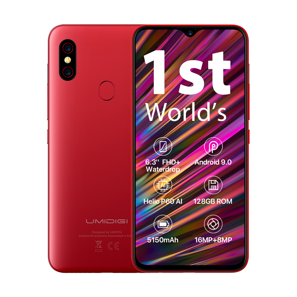 （FX-非欧盟）优米UMIDIGI F1 6.3寸 金色 4+128G MTK6771 2.0GHZ 八核标配