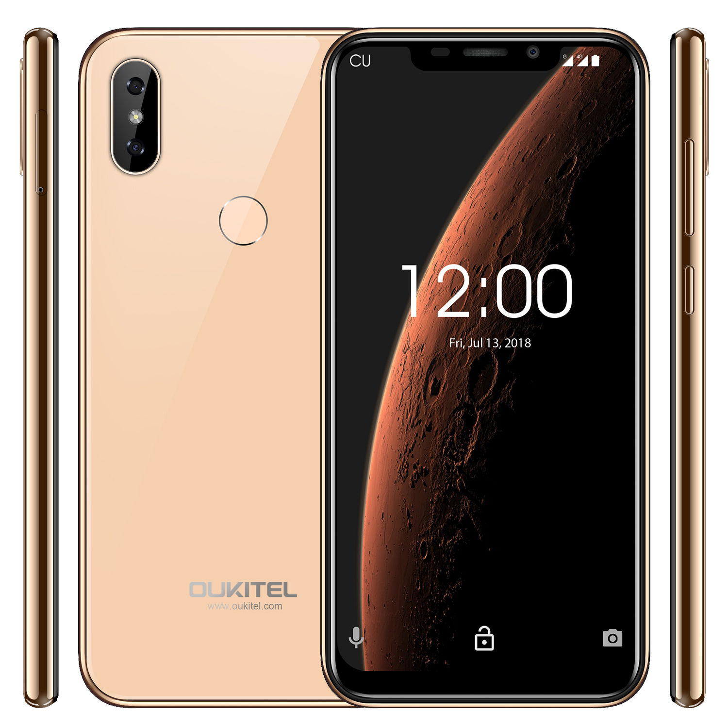 （FX）oukitel欧奇 C13 pro 金色 6.18寸  2+16G MT6739 1.5GHZ 四核标配