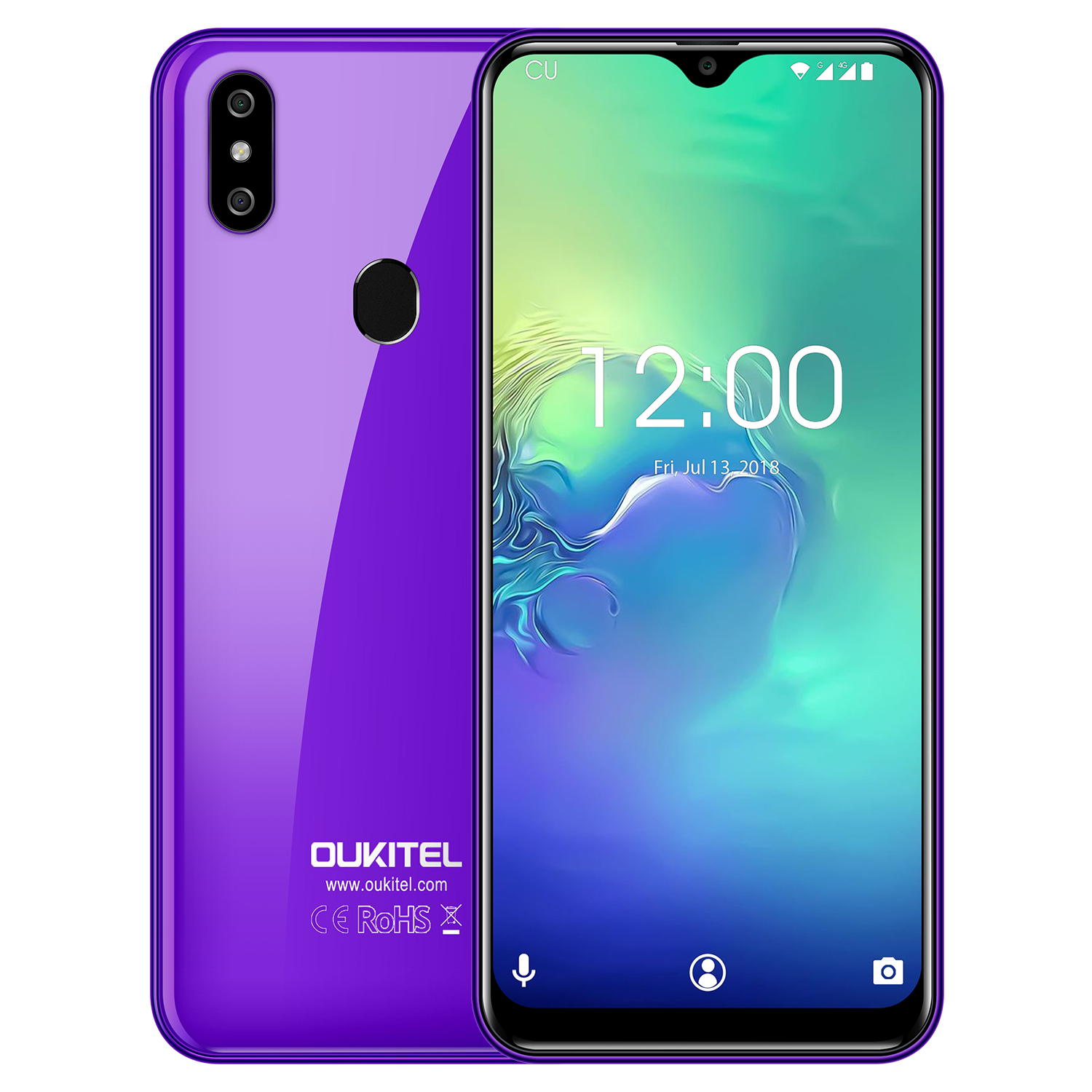 （FX）oukitel欧奇 C15 PRO 紫色 6.088寸  2+16G MTK6761 2.0GHZ 四核标配