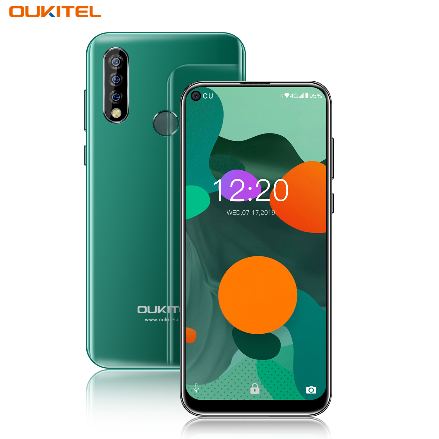 （FX）oukitel欧奇 C17 PRO 6.35寸 绿色 4+64G MTK6763 2.0GHZ 八核标配+保护套（硅胶）+保护膜（普通）