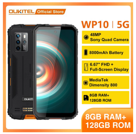 （FX）oukitel欧奇 WP10 橙色 6.67寸 天矶800 8+128G   2.1GHZ  八核标配