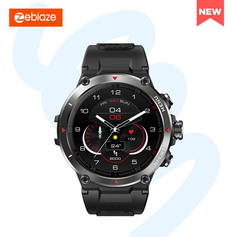 （FX）Zeblaze Stratos GPS 2 1.3寸 黑色  Dialog14695 Smartwatch