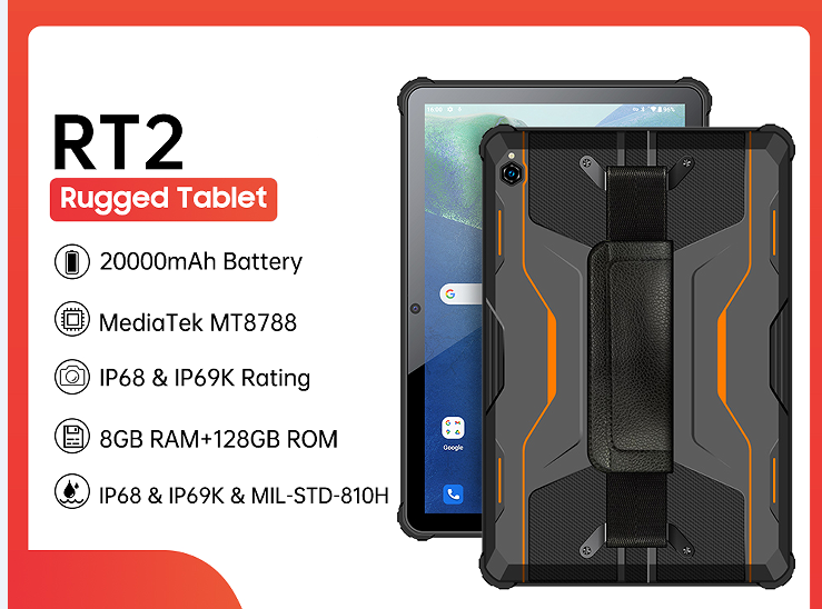 （OK）oukitel欧奇 RT2 10.1寸 橙色 8+128 MT8788 2.0HZ  标配