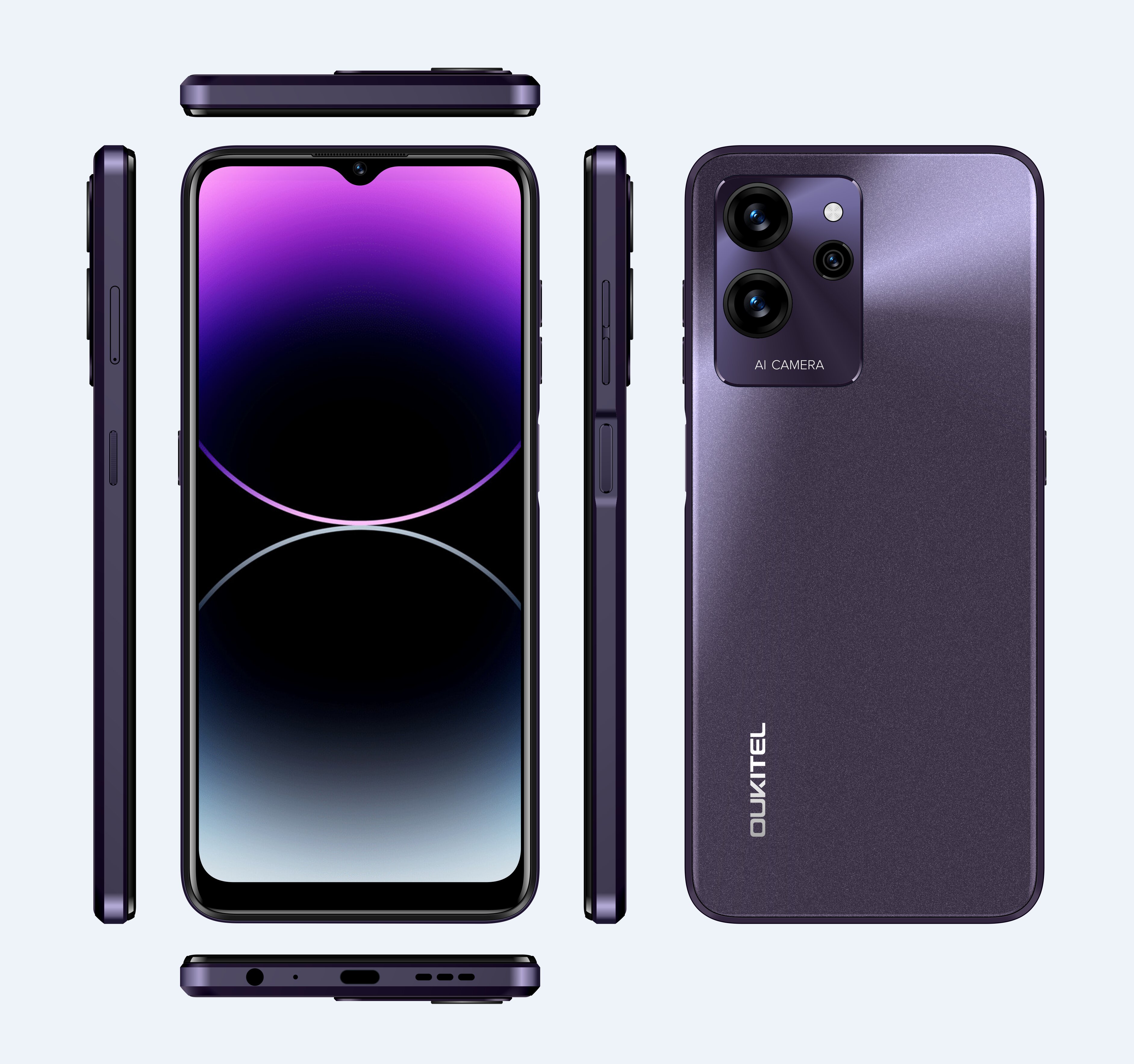 （香港）oukitel欧奇 C32 6.517寸 紫色 8+128G T606 2.0GHZ 八核标配