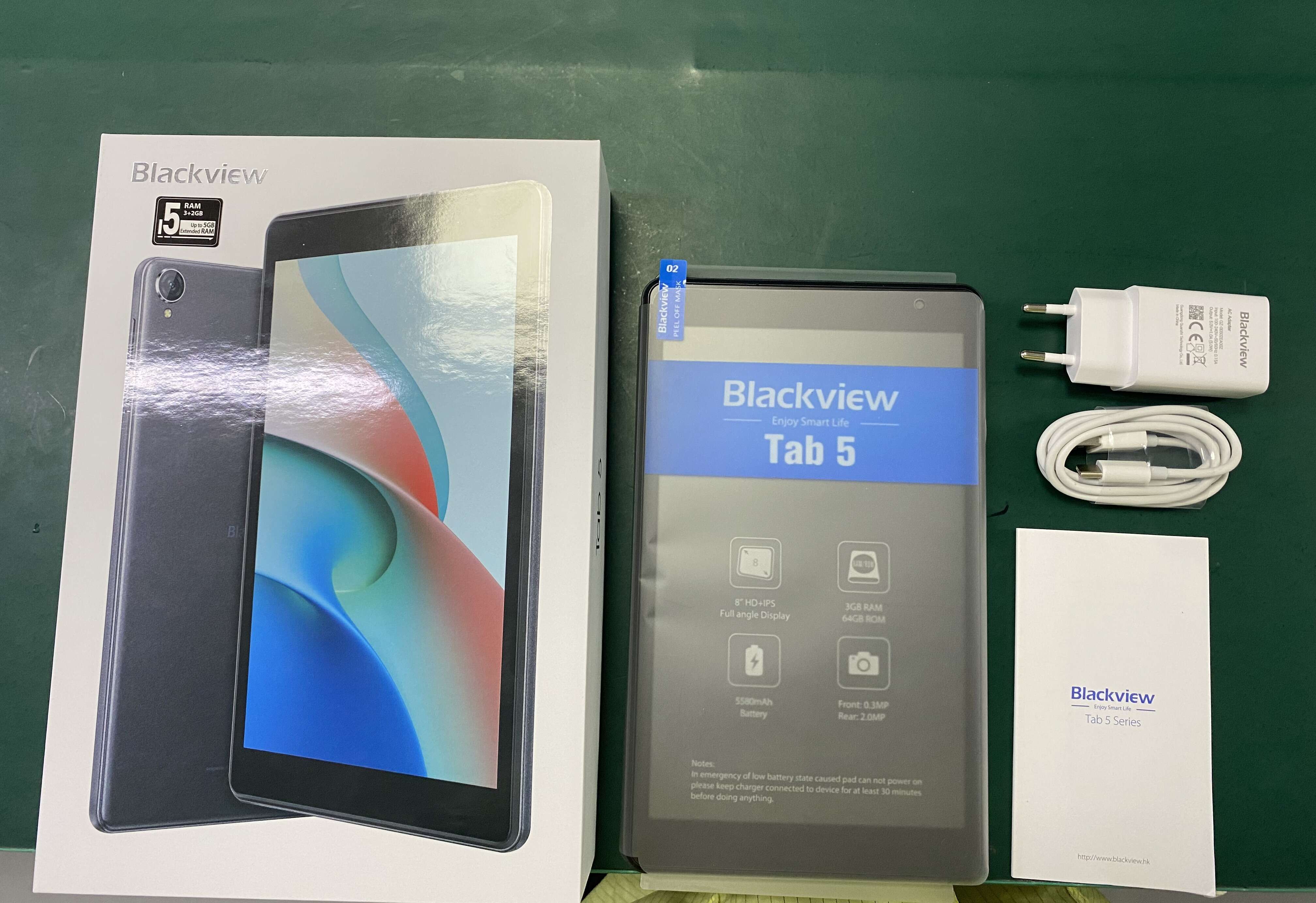 （FX欧盟）Blackview Tab5 8寸 灰色 3+64G RK3362S 2.0GHZ 四核标配