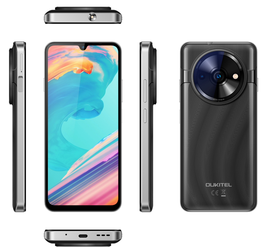 （香港）oukitel欧奇 C59 PRO 6.88寸 黑色 8+256G T606 1.6GHZ 八核标配