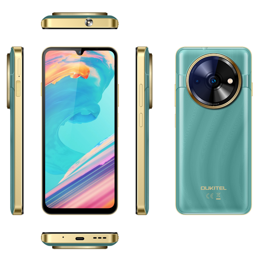 （香港）oukitel欧奇 C59 PRO 6.88寸 绿色 8+256G T606 1.6GHZ 八核标配