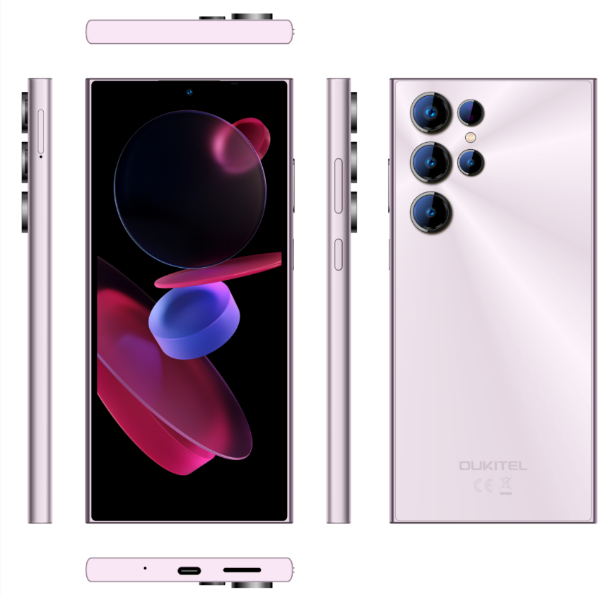 （香港）oukitel欧奇 C61 PRO 6.88寸 紫色 8+256G T606 1.6GHZ 八核标配
