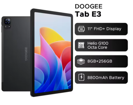 （香港）道格Doogee TabE3 11寸 黑色 8GB+256GB G100 2.2GHz 八核标配