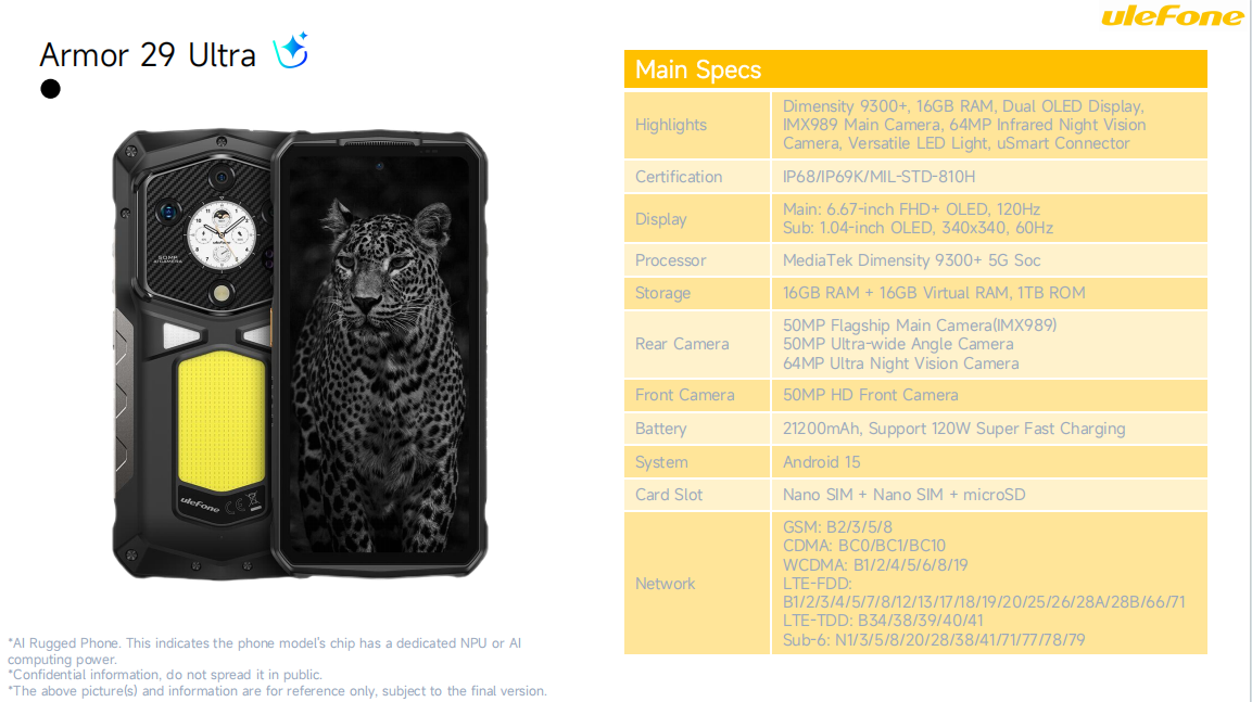 （FX欧盟）欧乐风 Power Armor 29 ultra 6.67寸 黑色 16+1TB Dimensity9300+ 3.25GHz  八核标配 5G