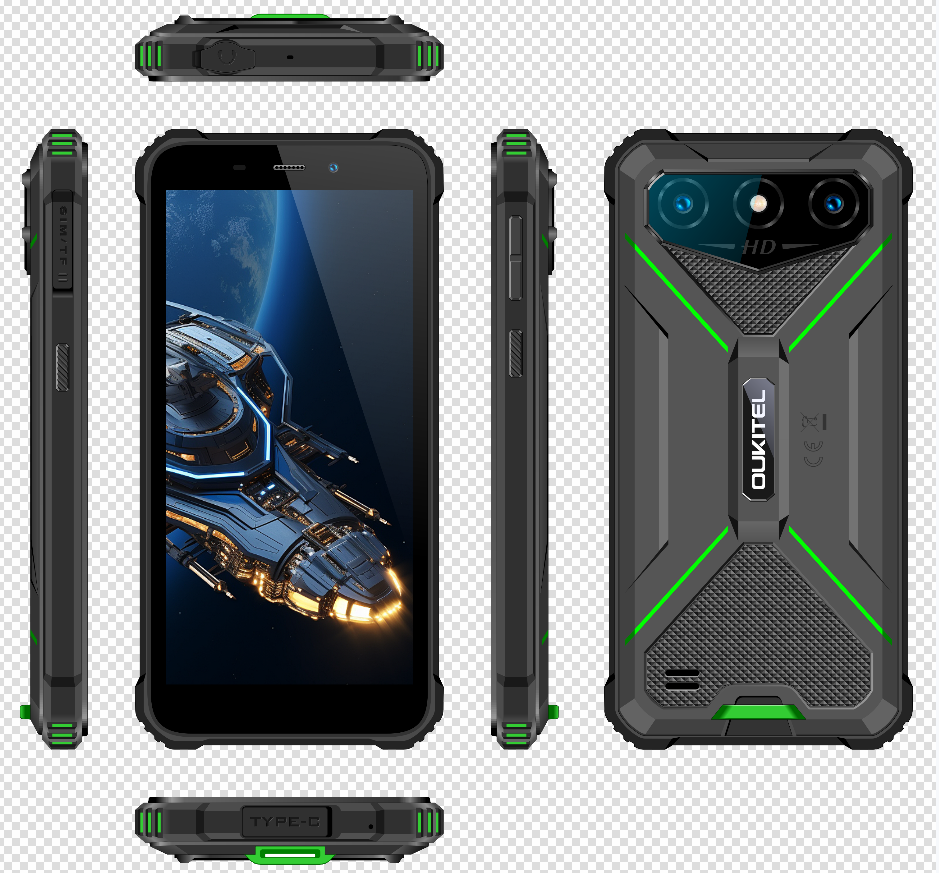 （香港）oukitel欧奇 G3 6.0寸 绿色 4+64G Unisoc T310 2.0GHZ 八核标配