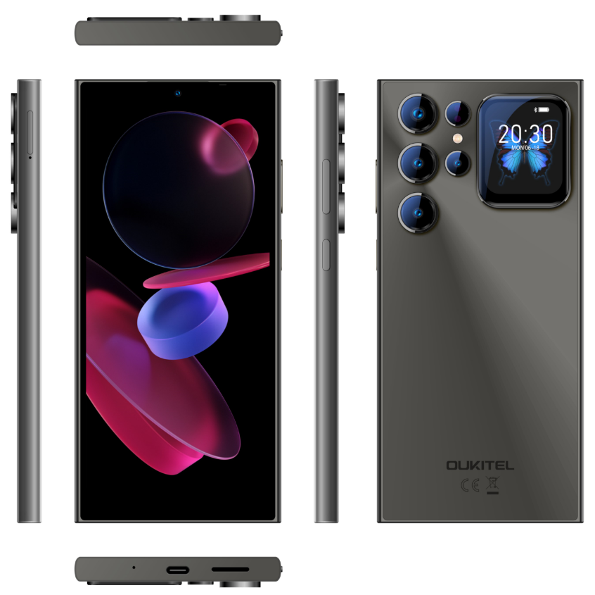 （香港）oukitel欧奇 C62 6.88寸 灰色 4+128G T606 1.6GHZ 八核标配