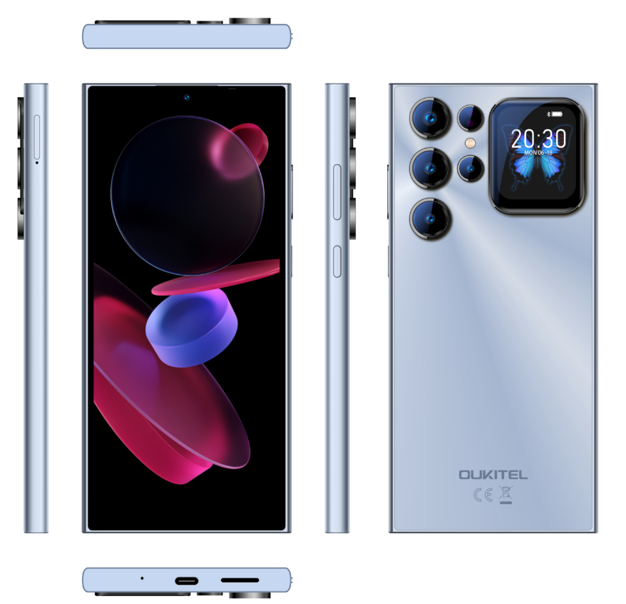 （香港）oukitel欧奇 C62 PRO 6.88寸 蓝色 8+256G T606 1.6GHZ 八核标配