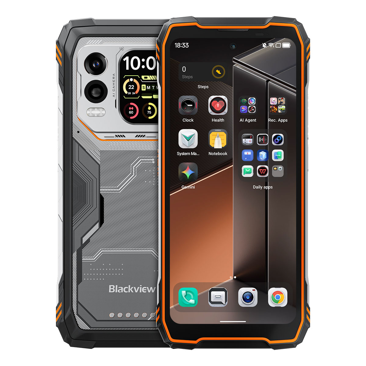 （FX欧盟-不带充头）Blackview XPLORE 1 Pro 6.78寸 橙色 16+512GB Dimensity 7050  2.4GHZ 八核标配 5G