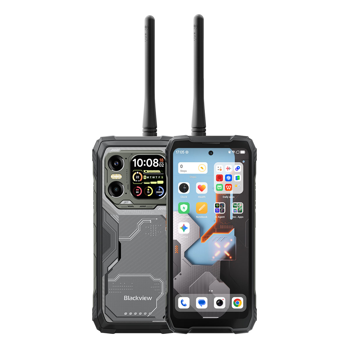 （FX非欧）Blackview XPLORE 1 Walkie Talkie 6.78寸 黑色 12+256GB Dimensity 7050  2.4GHZ 八核标配 5G