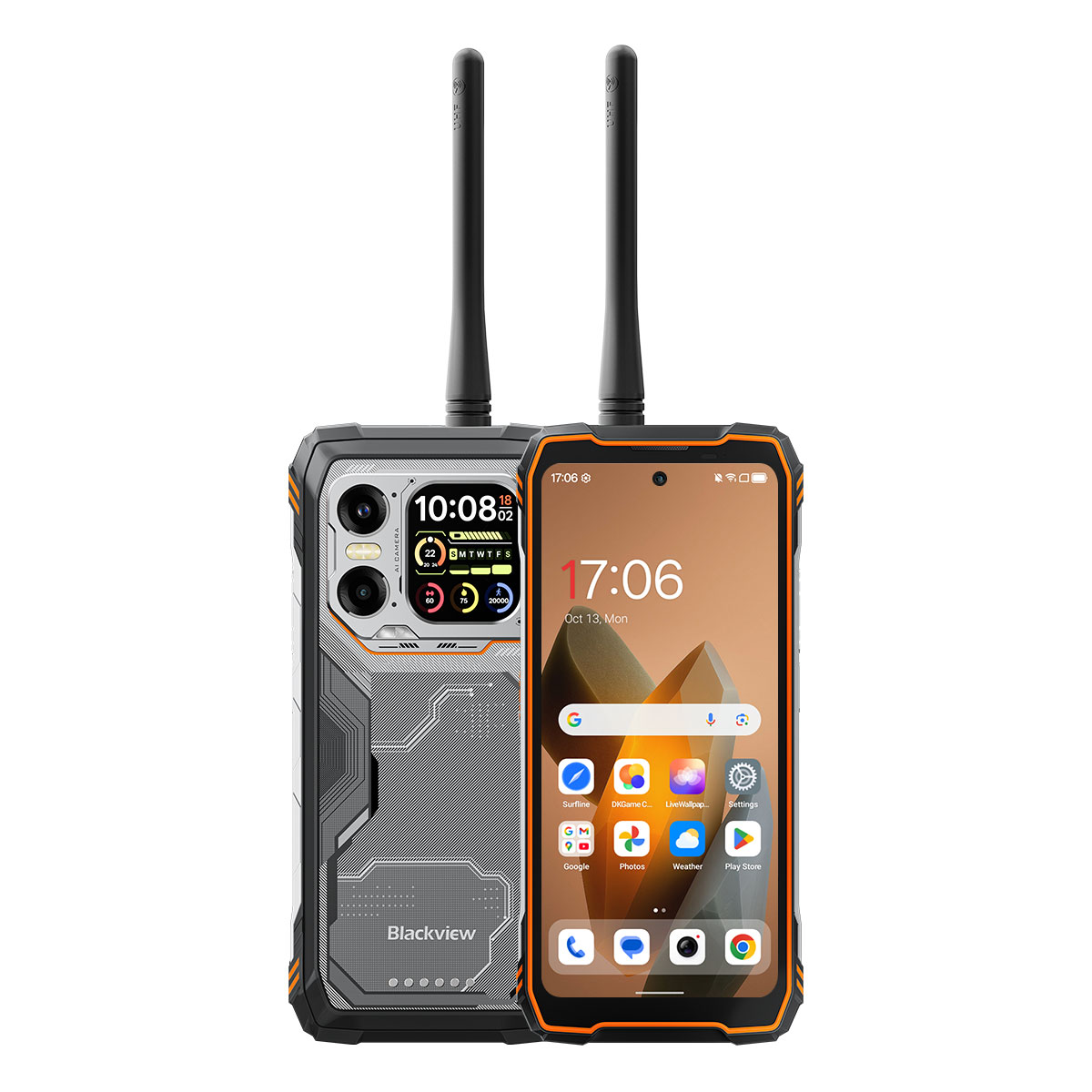 （FX欧盟-不带充头）Blackview XPLORE 1 Walkie Talkie 6.78寸 橙色 16+512GB Dimensity 7050  2.4GHZ 八核标配 5G