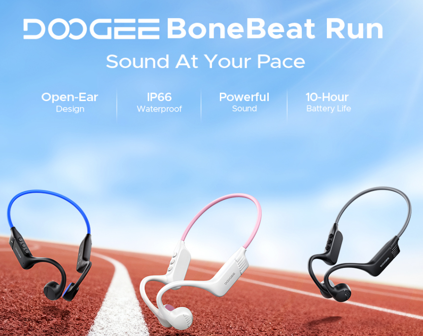 （香港）道格Doogee BoneBeat Run 骨传导运动耳机 黑色