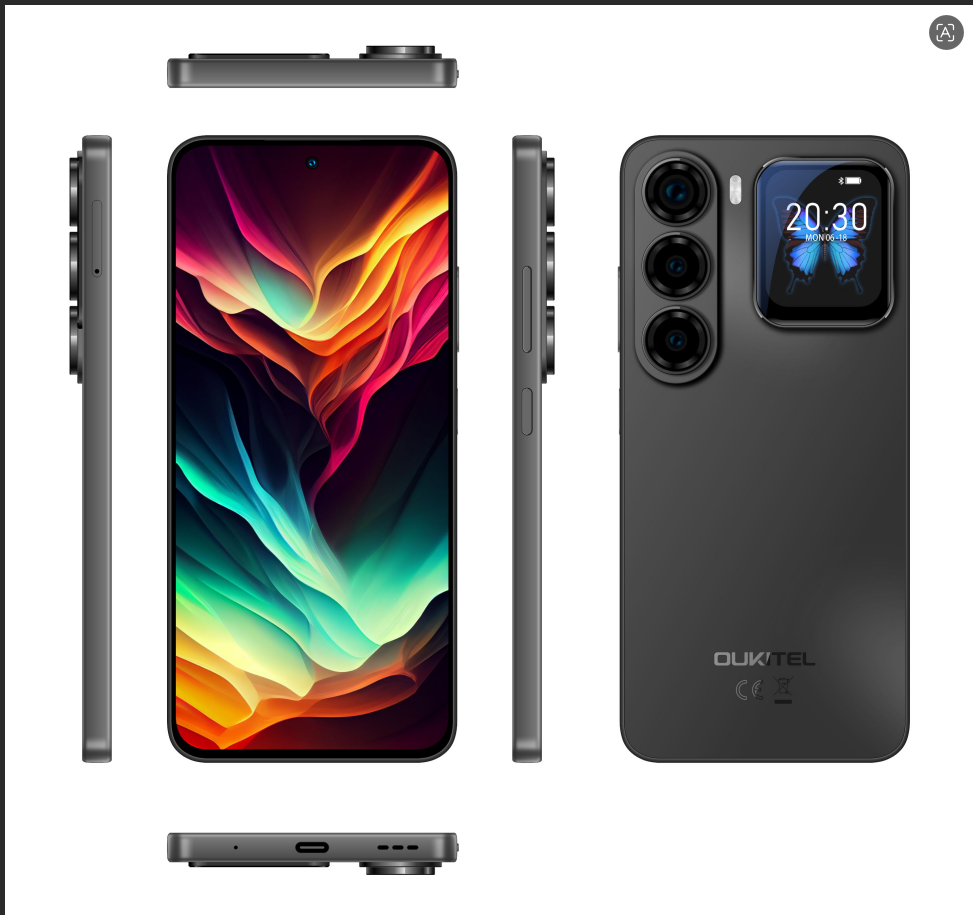（香港）oukitel欧奇 P2 Plus 5G 6.7寸 黑色 12GB+256GB 2.4GHz 八核标配