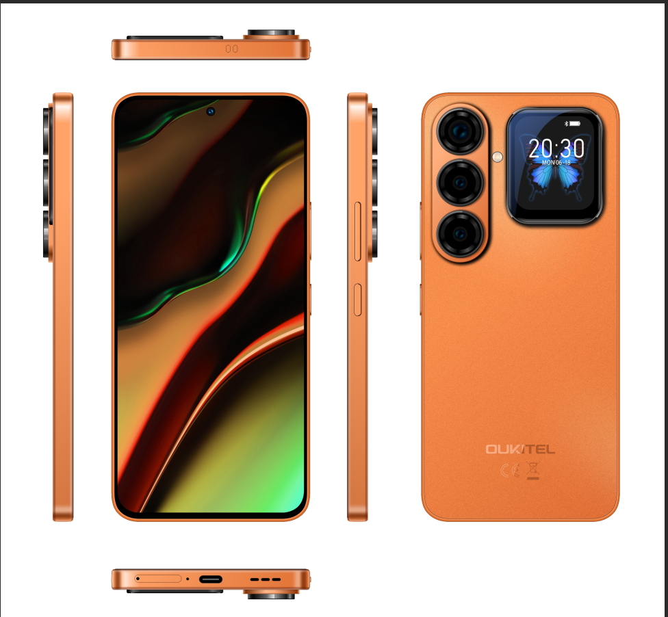 （香港）oukitel欧奇 P2 Plus 5G 6.7寸 橙色 12GB+256GB 2.4GHz 八核标配