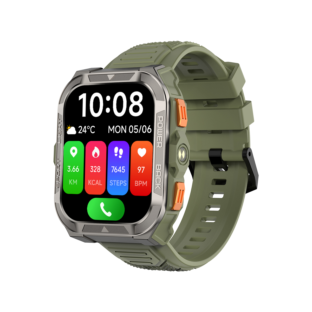 （GC-DS-带乌克兰语）Blackview W80 Pro 军绿色 手表
