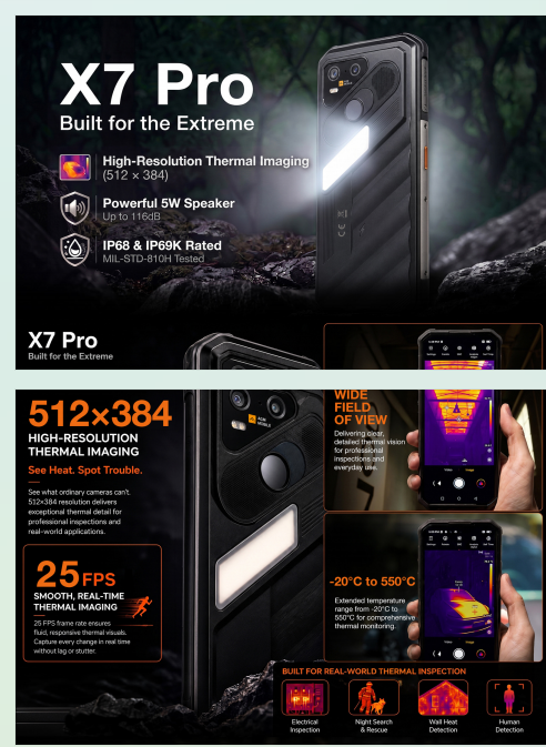 （香港俄版）AGM X7 PRO 6.72寸 黑色 6+256G MT6878 2.0GHZ