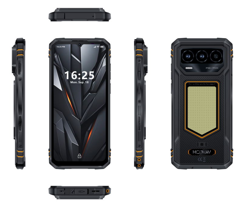 （香港）HOTWAV T8 黑橙 6.745寸 4+64GB 7250 1.6GHZ 八核标配